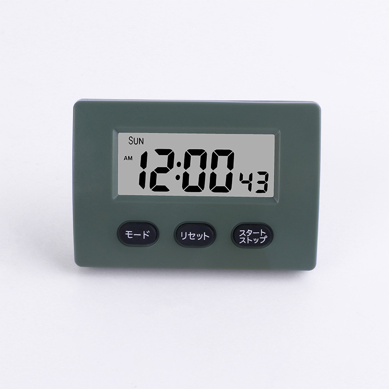 Elektronički timer s LCD zaslonom, baterijsko napajanje, plastično kućište, kronograf funkcija, pogodan za kuhinju i učenje