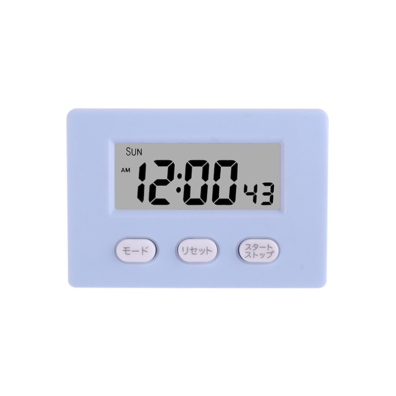 Elektronički timer s LCD zaslonom, baterijsko napajanje, plastično kućište, kronograf funkcija, pogodan za kuhinju i učenje