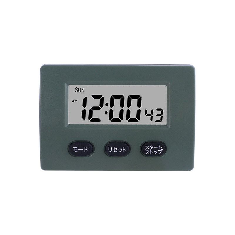 Elektronički timer s LCD zaslonom, baterijsko napajanje, plastično kućište, kronograf funkcija, pogodan za kuhinju i učenje
