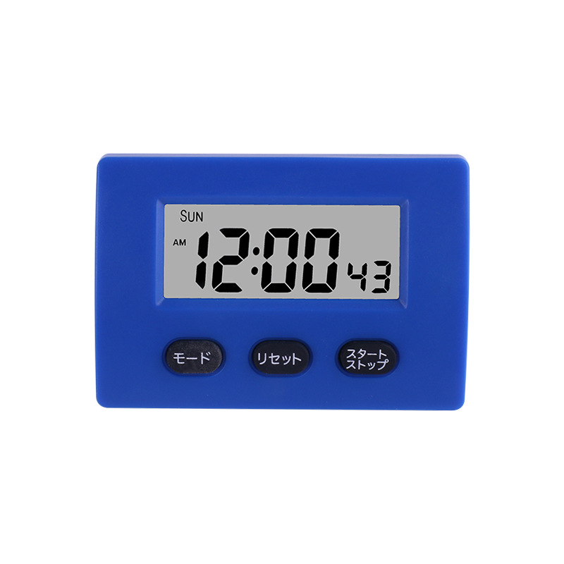 Elektronički timer s LCD zaslonom, baterijsko napajanje, plastično kućište, kronograf funkcija, pogodan za kuhinju i učenje