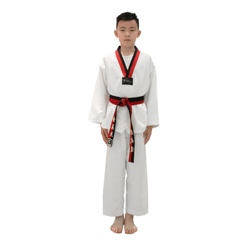 Taekwondo trening uniforma za odrasle i djecu, s prilagođenim logotipima, prozračna i izdržljiva, kratkih rukava, mješavina poliestera s podstavom 90/10 poliester-pamuk