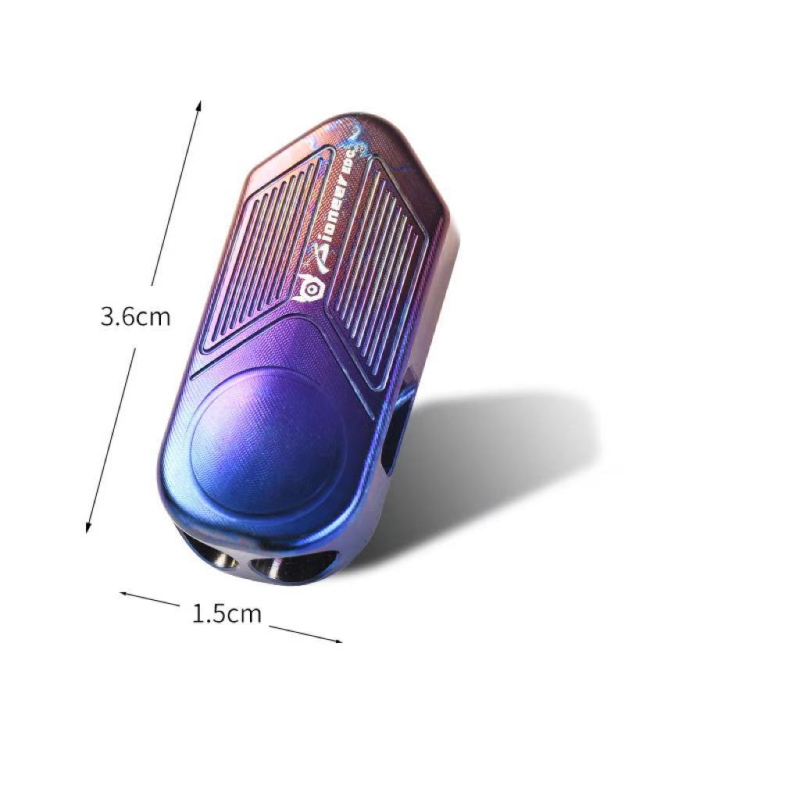 Fluier de supraviețuire din aliaj de titan, cu gaură dublă, dimensiuni 3.6×1.5