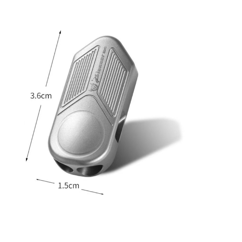 Fluier de supraviețuire din aliaj de titan, cu gaură dublă, dimensiuni 3.6×1.5