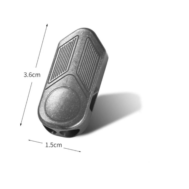 Fluier de supraviețuire din aliaj de titan, cu gaură dublă, dimensiuni 3.6×1.5