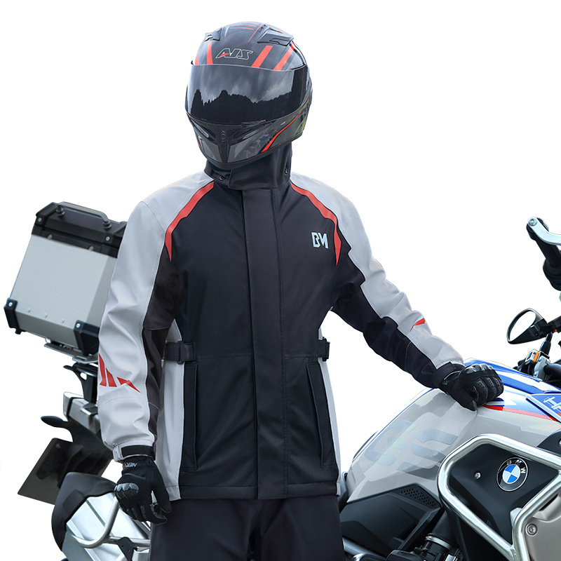 Beimei kišni komplet za motocikliste za odrasle: komplet jakna i hlače od Pongee, debljina 0,25, PVC ljepilo za vodootpornost, vjetro- i vodootporan