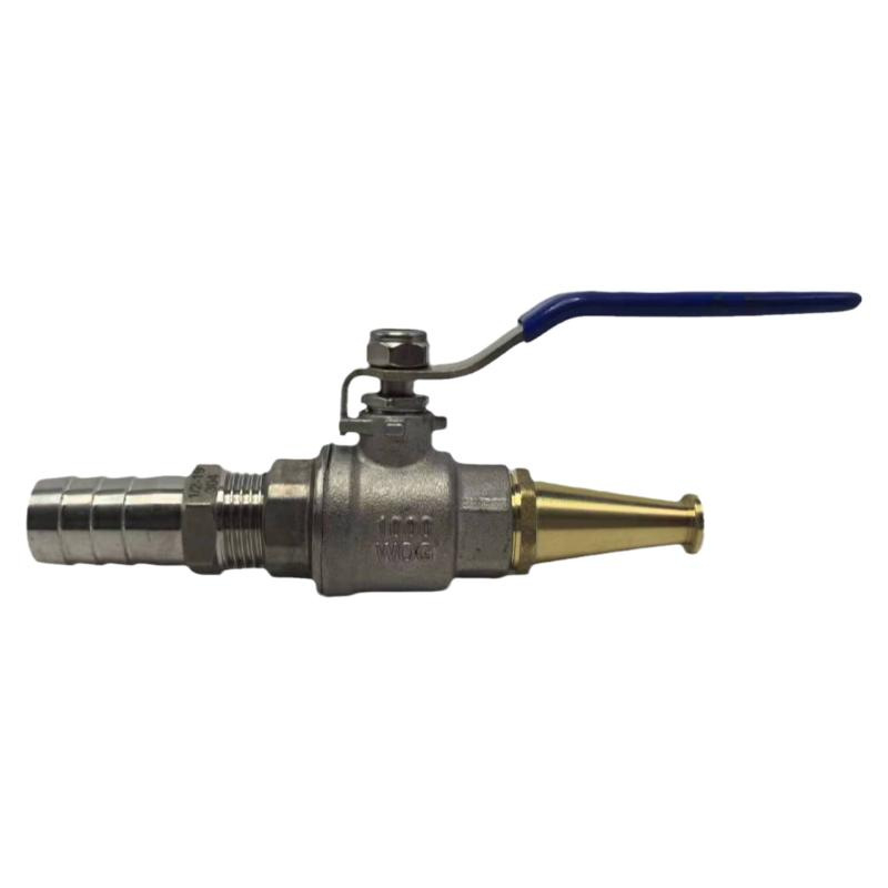 Pistol de pulverizare cu robinet cu bilă din oțel inoxidabil, cap de duză din cupru/otel inoxidabil, mâner din fier, rază de pulverizare 3 m, greutate 260 g