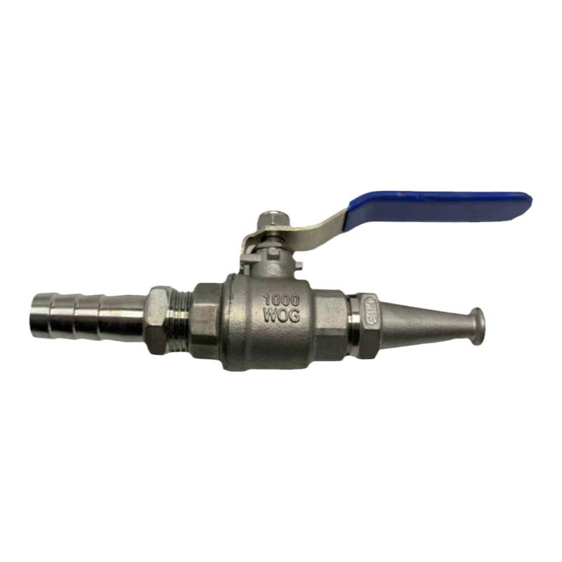 Pistol de pulverizare cu robinet cu bilă din oțel inoxidabil, cap de duză din cupru/otel inoxidabil, mâner din fier, rază de pulverizare 3 m, greutate 260 g