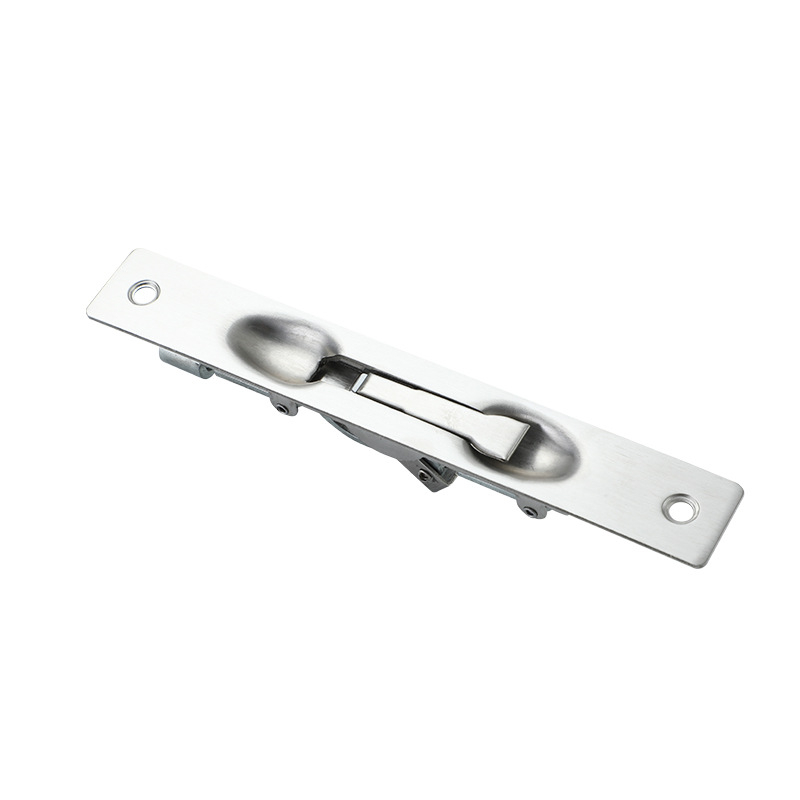 Rozsdamentes acél tűzvédelmi ajtócsap, típus A, modell FHMCX, kefés felület, állítható rejtett csap