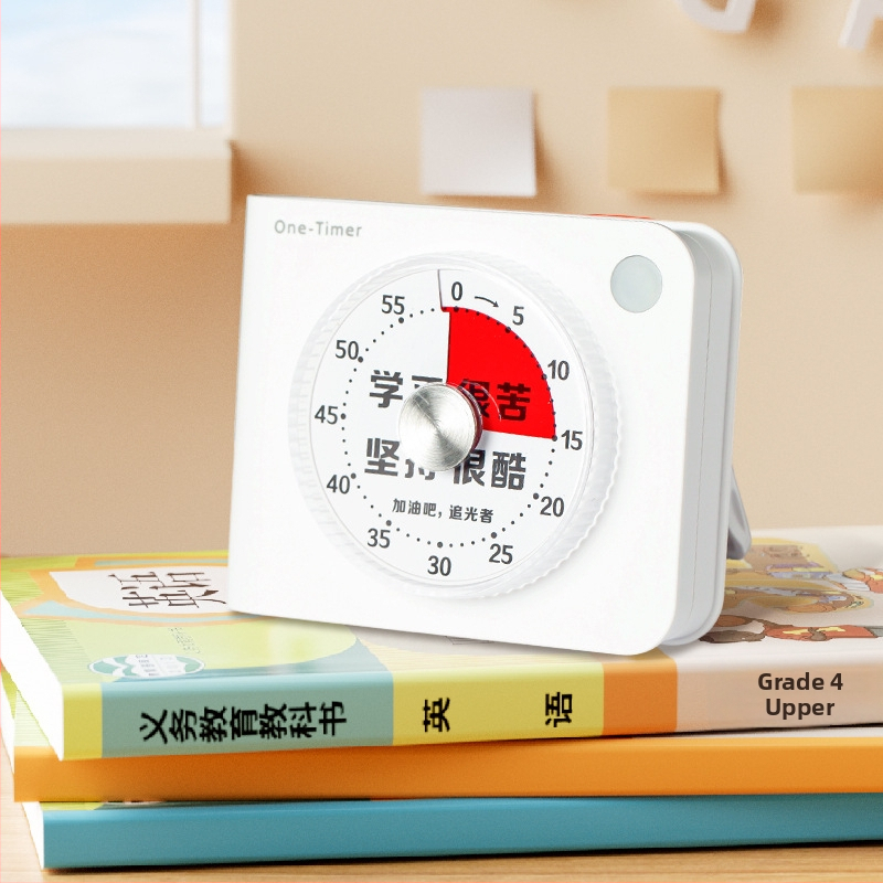 Timer vizual silențios pentru elevi, instrument de autodisciplină pentru învățare, carcasă ABS pătrată; afișaj: indicator + cifre; mișcare: electronică; caracteristici: ceas cu dinți, ceas răsucit