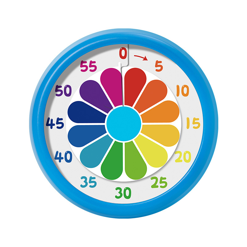 Gyermekeknek szóló mechanikus időmérő vizuális időgazdálkodással – kézi meghajtás, mutató és szám kijelző, alumínium keret és műanyag ház, logó nyomtatási lehetőség