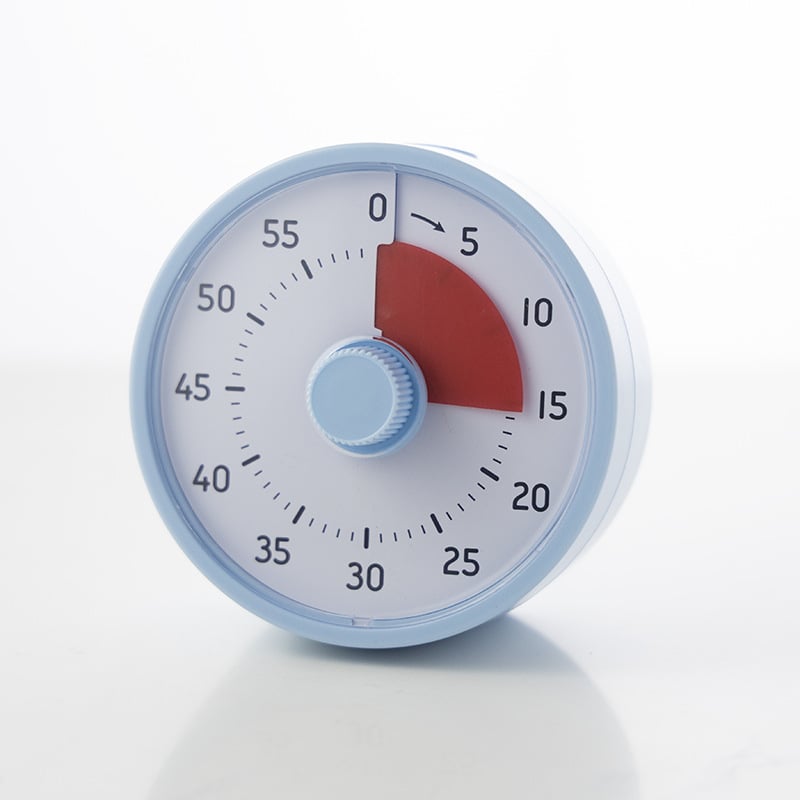 Tanuláshoz vizuális időmérő — kvarc mozgás, digitális kijelző, ABS ház, négyzetes dizájn, akkumulátoros működés, riasztás