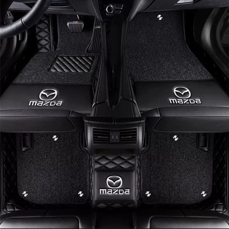 Πλήρους κάλυψης πατάκια αυτοκινήτου για Mazda CX-3, CX-4, CX-5, CX-7 και CX-8. Υλικό: TPE+XPE με αντιολισθητικό, Βάρος: 5 κιλά, Μάρκα: Dawn, Στυλ επιφανειών ποδιών: δερμάτινα πατάκια.
