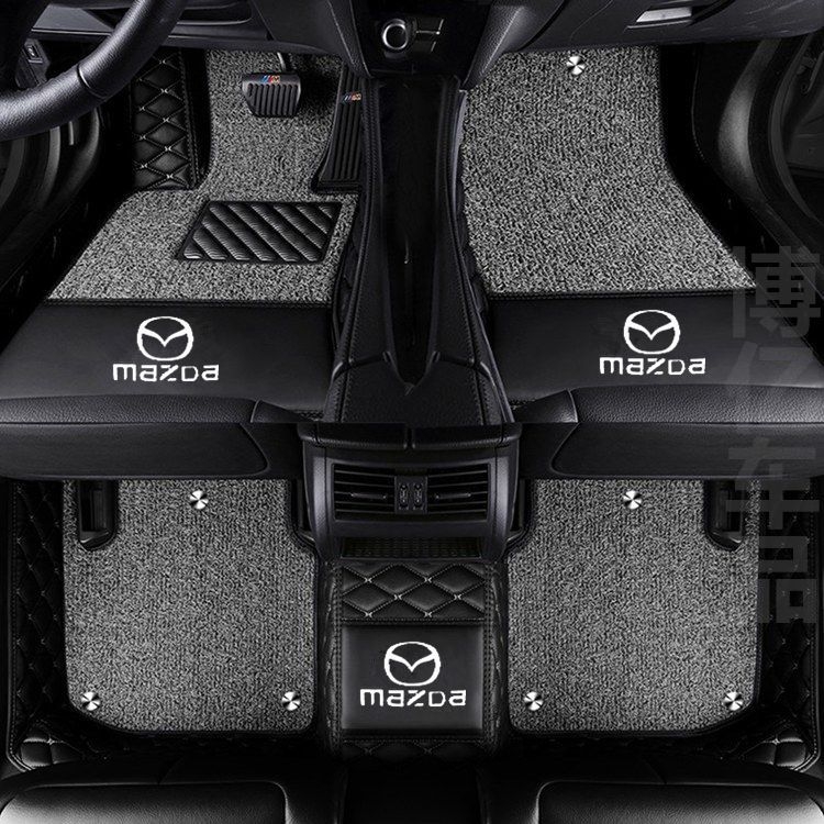 Πλήρους κάλυψης πατάκια αυτοκινήτου για Mazda CX-3, CX-4, CX-5, CX-7 και CX-8. Υλικό: TPE+XPE με αντιολισθητικό, Βάρος: 5 κιλά, Μάρκα: Dawn, Στυλ επιφανειών ποδιών: δερμάτινα πατάκια.