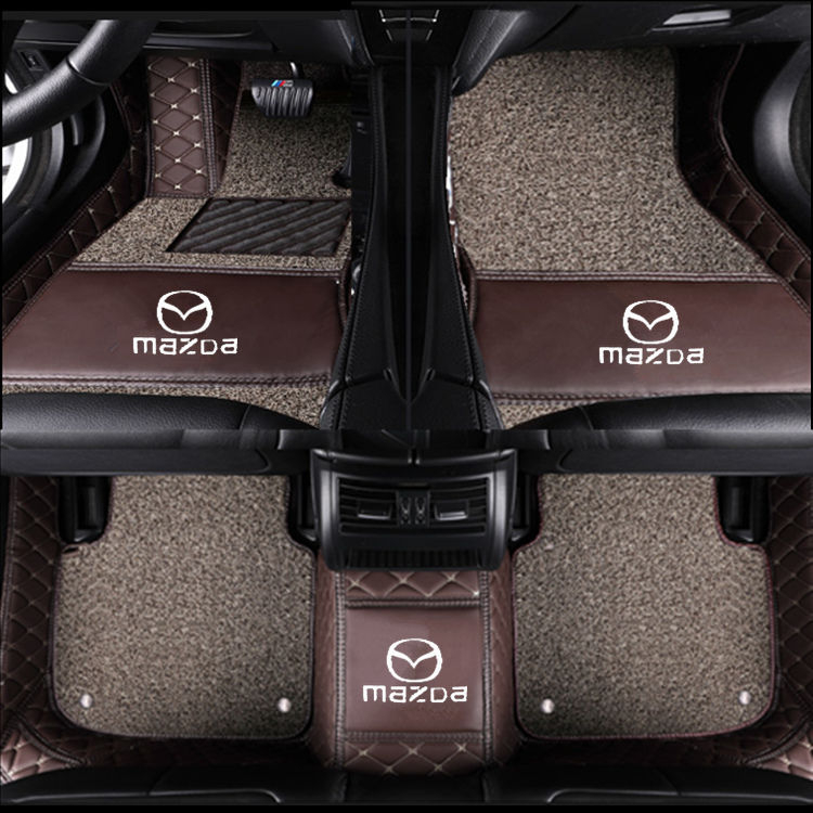 Πλήρους κάλυψης πατάκια αυτοκινήτου για Mazda CX-3, CX-4, CX-5, CX-7 και CX-8. Υλικό: TPE+XPE με αντιολισθητικό, Βάρος: 5 κιλά, Μάρκα: Dawn, Στυλ επιφανειών ποδιών: δερμάτινα πατάκια.
