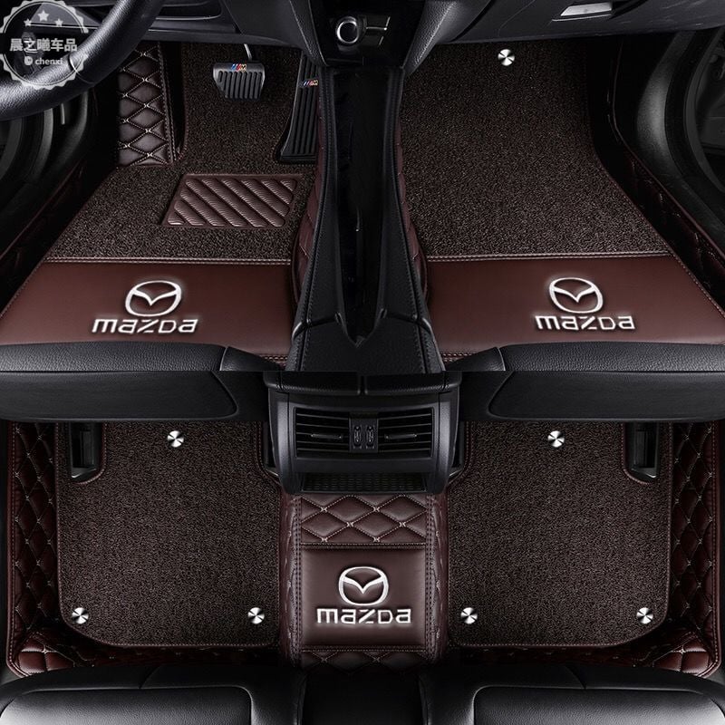 Πλήρους κάλυψης πατάκια αυτοκινήτου για Mazda CX-3, CX-4, CX-5, CX-7 και CX-8. Υλικό: TPE+XPE με αντιολισθητικό, Βάρος: 5 κιλά, Μάρκα: Dawn, Στυλ επιφανειών ποδιών: δερμάτινα πατάκια.