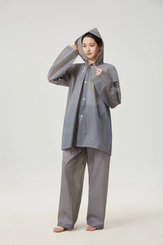 EVA αδιάβροχο πανωφόρι-πόντσο για ενήλικες, διαχωρισμένος σχεδιασμός, πάχος 0,15 mm, μη μιας χρήσης, εξοπλισμός πεζοπορίας σε βροχή