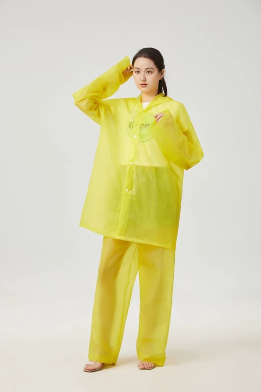 EVA αδιάβροχο πανωφόρι-πόντσο για ενήλικες, διαχωρισμένος σχεδιασμός, πάχος 0,15 mm, μη μιας χρήσης, εξοπλισμός πεζοπορίας σε βροχή