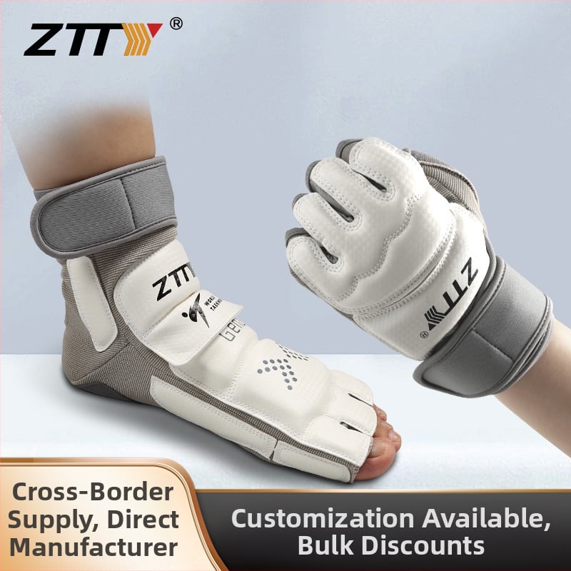 Ztty Протектори за ръце и крака за таеквондо с дланова защита – полиестерно влакно, универсална употреба, за тренировки таеквондо