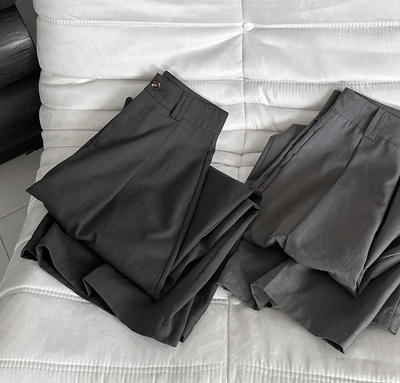 Φαρδιά βαμβακερά casual παντελόνια - χαλαρή γραμμή, κορεάτικο στυλ, 50-70% βαμβάκι, γυναικείο