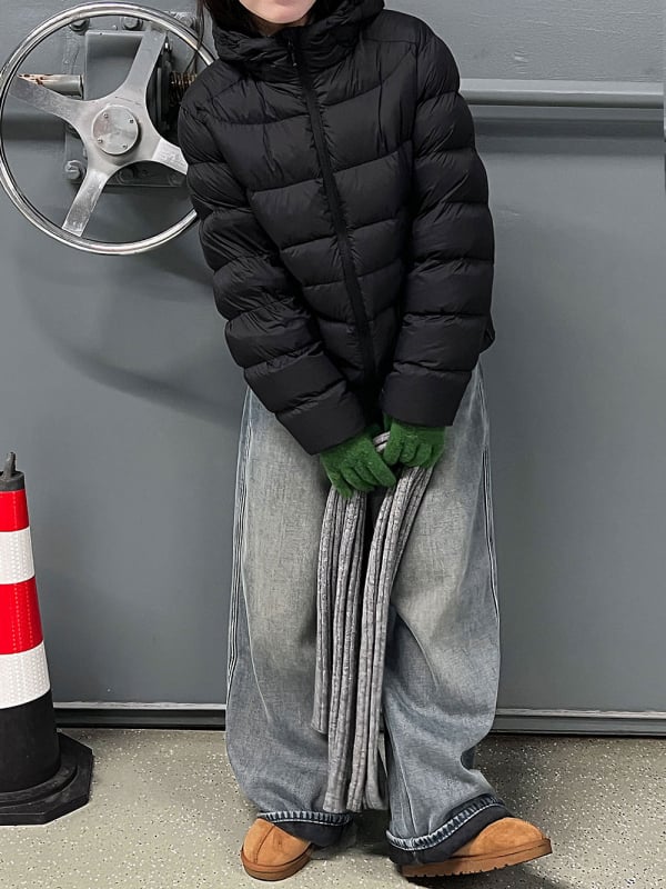 Γυναικείο μπουφάν με πούπουλο από λευκή πάπια – Slim fit, κουκούλα, φερμουάρ, περιεκτικότητα πούπουλου 86–90%