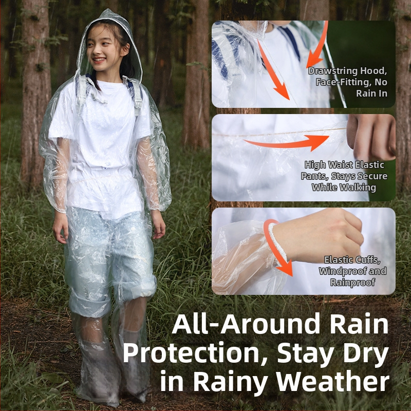 Jednokratni set kišobrana za djecu (stil Card Raincoat, PE tkanina, standardna debljina, 1 osoba)