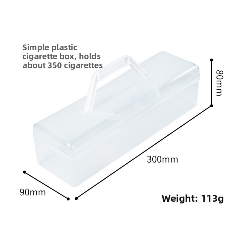 Πλαστικό κουτί για τσιγάρα, σφραγισμένο, μεγάλη χωρητικότητα (300 τσιγάρα), επαναχρησιμοποιούμενο, δυνατότητα εκτύπωσης λογότυπου, προσαρμογή