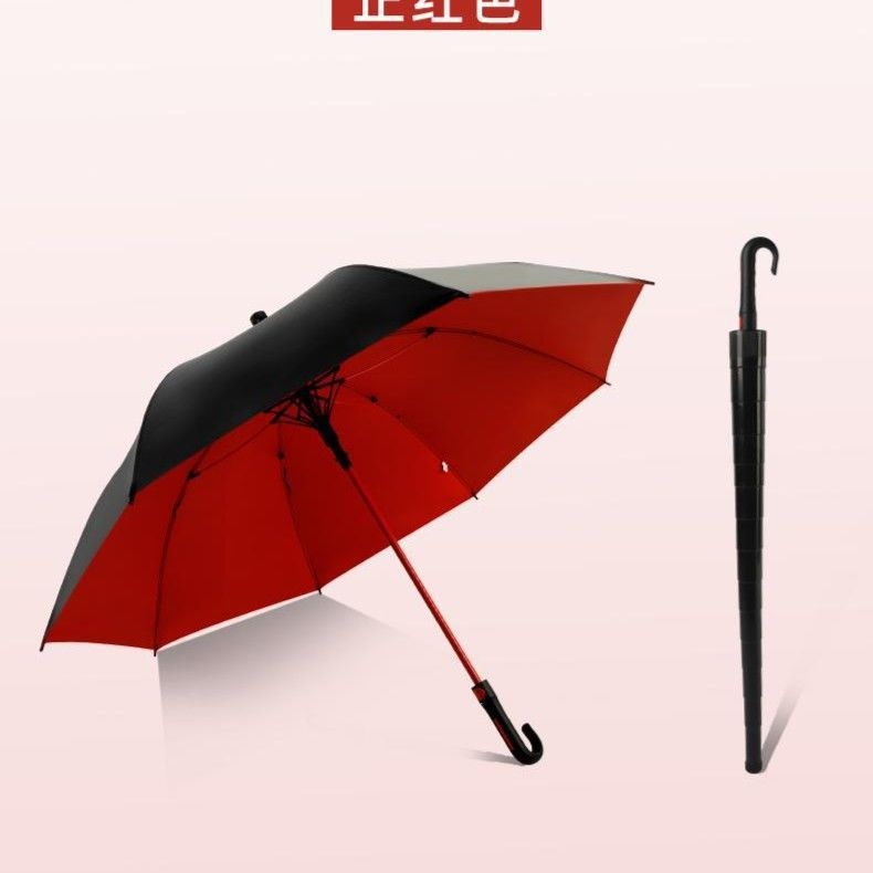 Голф чадър със прав прът, 8-ребрен фибърен покрив, автоматично отваряне, гумена дръжка, водоустойчив калъф