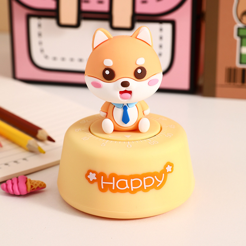 Διακοσμητικό χρονόμετρο γραφείου με καπιμπάρα — Rainbow Class, ABS εξάρτημα, ημι-χειροκίνητος σχεδιασμός, γλυκό κατοικίδιο για τη διαχείριση του χρόνου