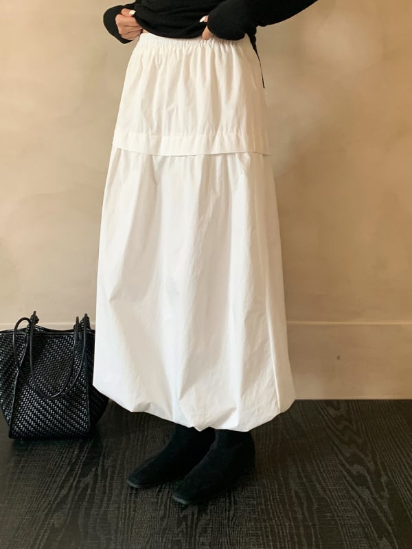 Bud suknja, Korejski stil, Jednobojna, Srednje duljine (pamuk materijal; 30-50% sadržaj glavnog vlakna; Bud suknja)