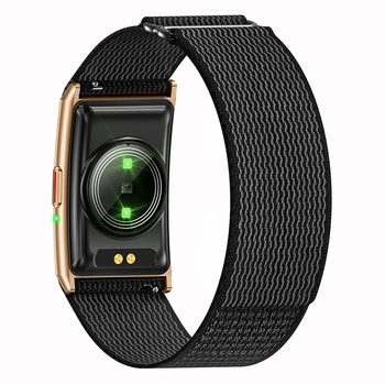 SY07 Bratara Inteligentă fără ecran – monitorizare ritm cardiac, oxigen din sânge, monitorizare somn, numărătoare pași; autonomie baterie până la 7 zile, Bluetooth, încărcare magnetică; curea tricotată, carcasă din fibră de carbon; rezistentă la înot