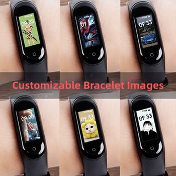 M4 inteligentný náramok s upozornením na počasie, budík, krokomer, Bluetooth, Android kompatibilný, výdrž batérie 7–14 dní