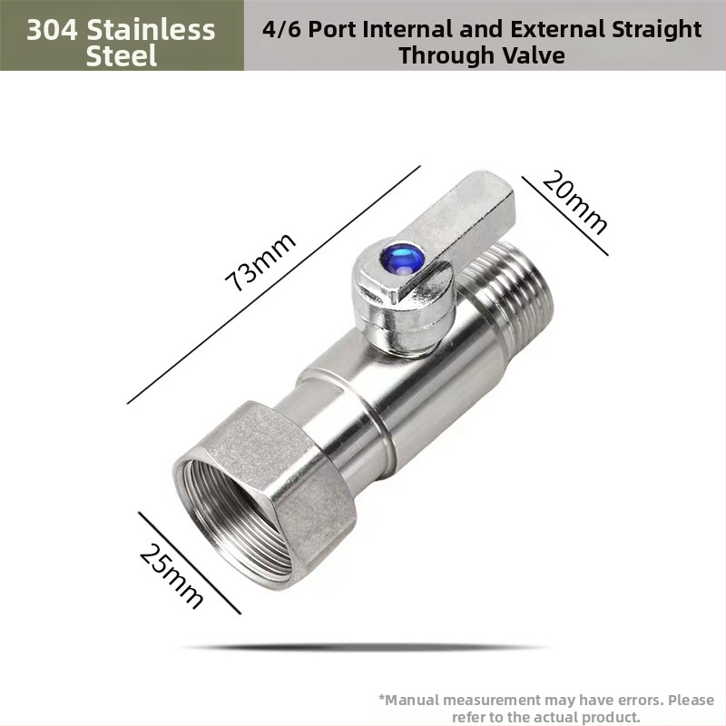 Guľový ventil z nehrdzavejúcej ocele s priamym priechodom, moderný minimalistický dizajn, možnosť prispôsobenia