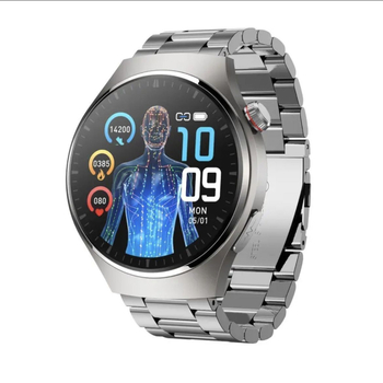 Brățară inteligentă cu monitorizare neinvazivă în timp real a glicemiei, tensiunii arteriale și lipidelor; rezistență la apă 50 m; carcasă din aliaj de aluminiu; curea din silicon; afișaj TFT