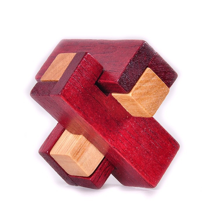 Drveni puzzle-ključ za odrasle: Kongming/Luban Lock, vježbanje uma, prilagodljive uzorke