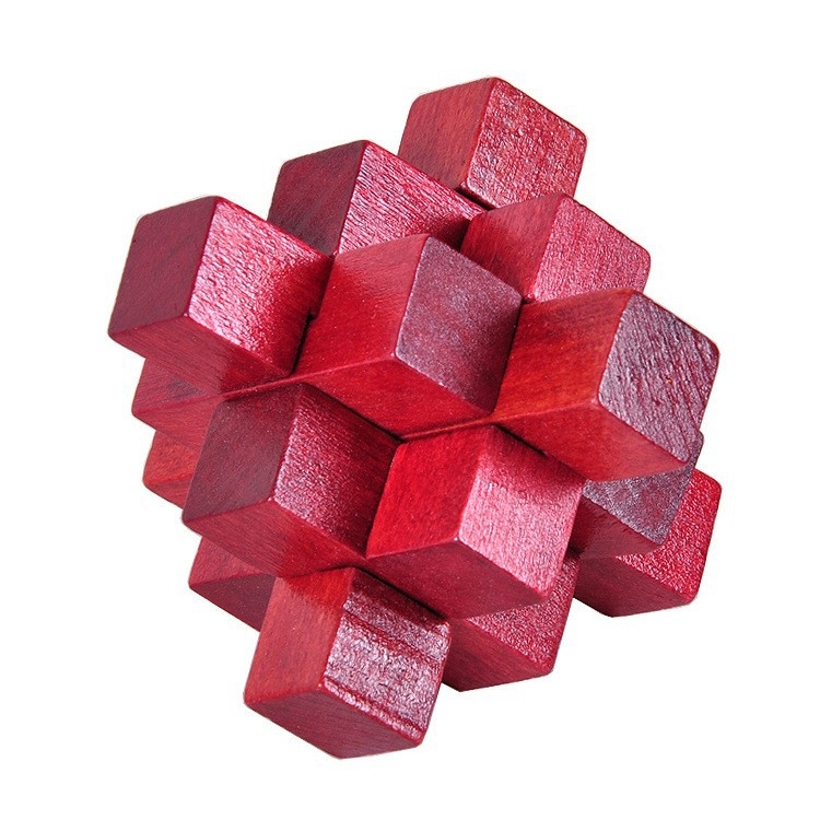 Drveni puzzle-ključ za odrasle: Kongming/Luban Lock, vježbanje uma, prilagodljive uzorke