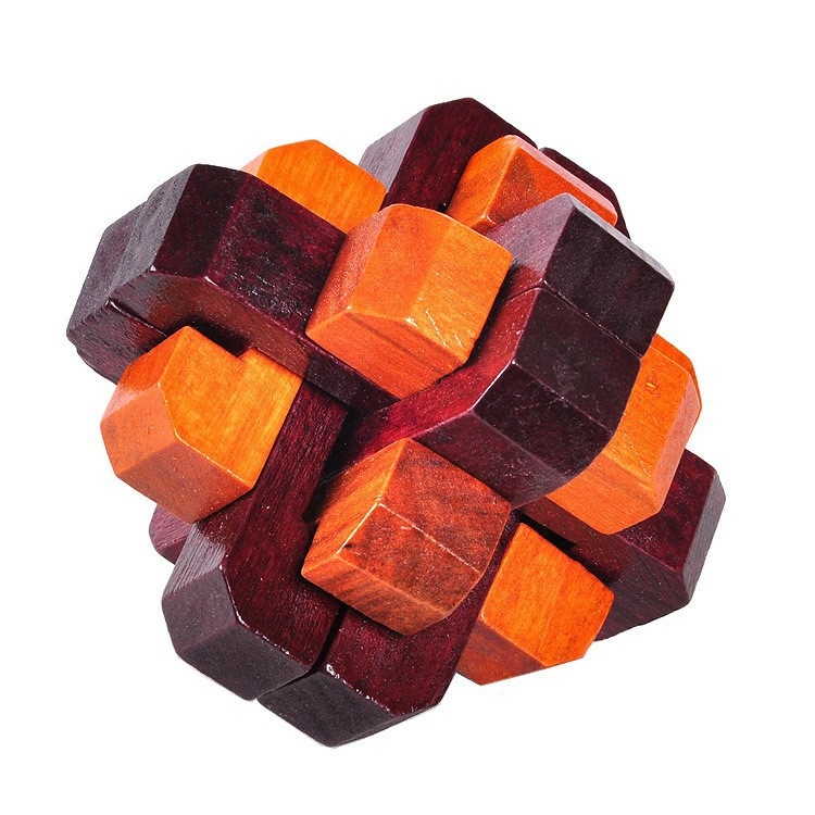 Drveni puzzle-ključ za odrasle: Kongming/Luban Lock, vježbanje uma, prilagodljive uzorke