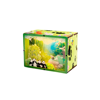 Fa panda témájú zenei doboz éjjeli lámpa – Gravírozás; Lézeres UV nyomtatás; Logó nyomtatás elérhető; Ajándék