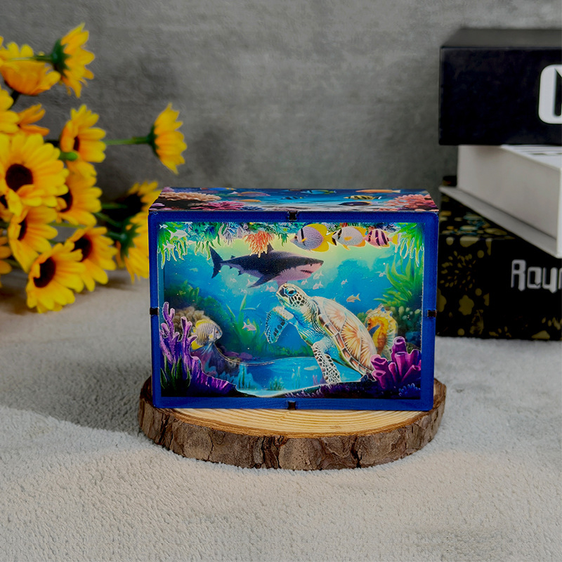 Fa panda témájú zenei doboz éjjeli lámpa – Gravírozás; Lézeres UV nyomtatás; Logó nyomtatás elérhető; Ajándék