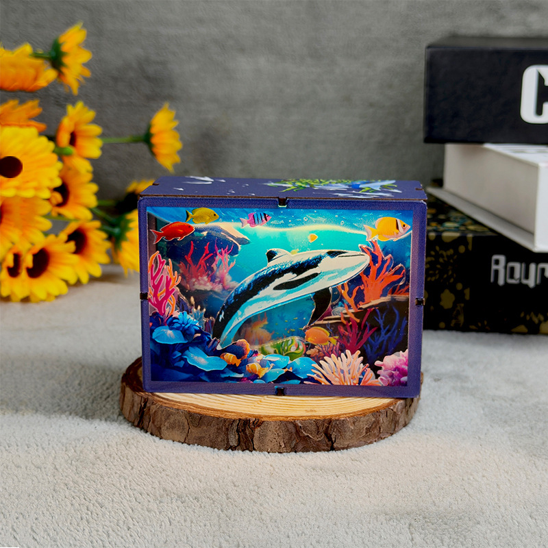 Fa panda témájú zenei doboz éjjeli lámpa – Gravírozás; Lézeres UV nyomtatás; Logó nyomtatás elérhető; Ajándék