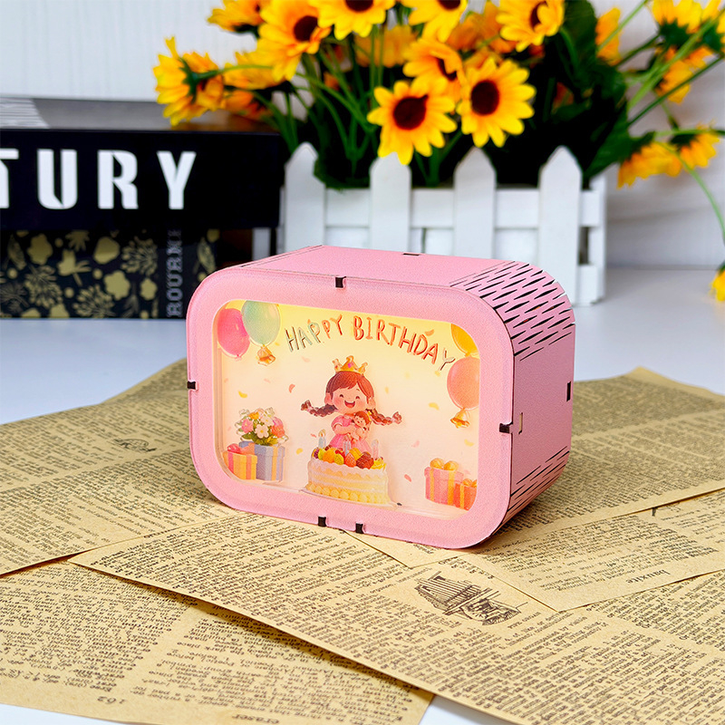 Fa panda témájú zenei doboz éjjeli lámpa – Gravírozás; Lézeres UV nyomtatás; Logó nyomtatás elérhető; Ajándék