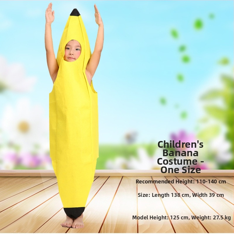 Kostim Banana cosplay za nastup - unisex, folklorni ples, chenille tkanina, jesen 2024, oznaka proizvoda 1024167901