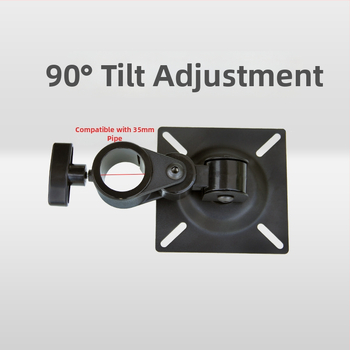 Držiak monitora s jednou hlavou pre obrazovky 12–27 palcov; konštrukcia z ocelového plechu + hliníková zliatina + plast; skrutky v balení