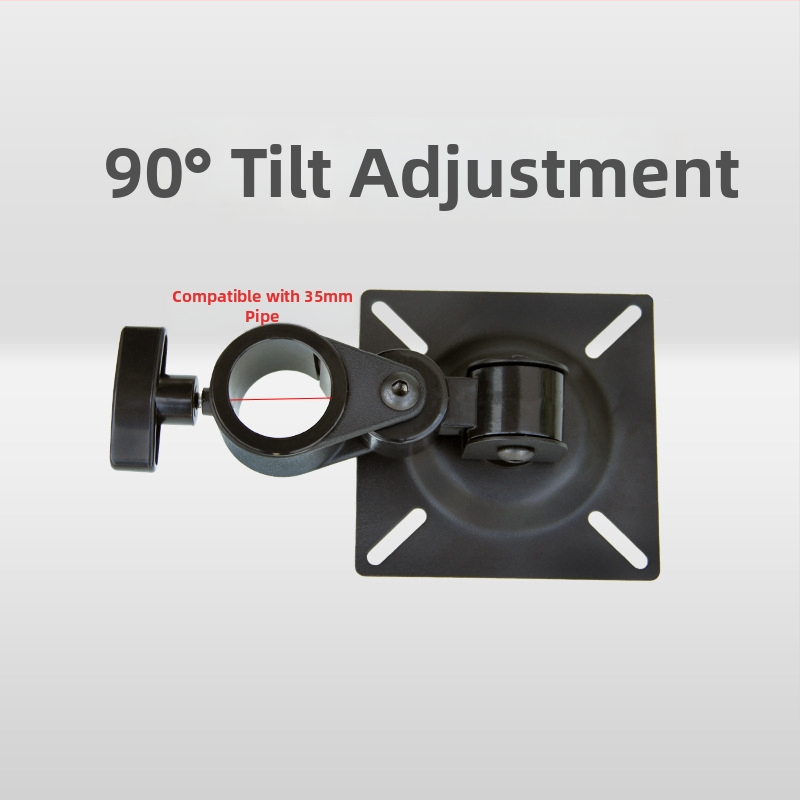 Držiak monitora s jednou hlavou pre obrazovky 12–27 palcov; konštrukcia z ocelového plechu + hliníková zliatina + plast; skrutky v balení