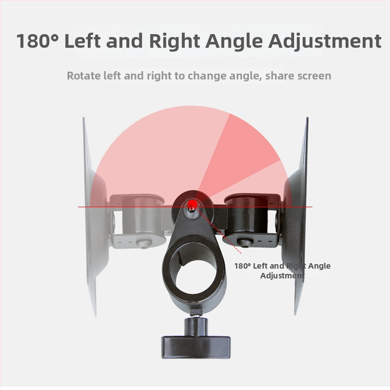 Držiak monitora s jednou hlavou pre obrazovky 12–27 palcov; konštrukcia z ocelového plechu + hliníková zliatina + plast; skrutky v balení