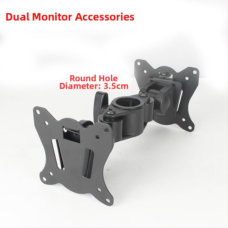 Držiak monitora s jednou hlavou pre obrazovky 12–27 palcov; konštrukcia z ocelového plechu + hliníková zliatina + plast; skrutky v balení