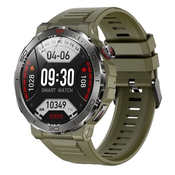 MK68 Ceas Inteligent | Ecran AMOLED 1,43 inch, autonomie baterie 7–14 zile | Monitorizare sănătate: ritm cardiac, tensiune arterială, oxigen în sânge | Monitorizare somn și pedometru | Busolă încorporată și apeluri Bluetooth