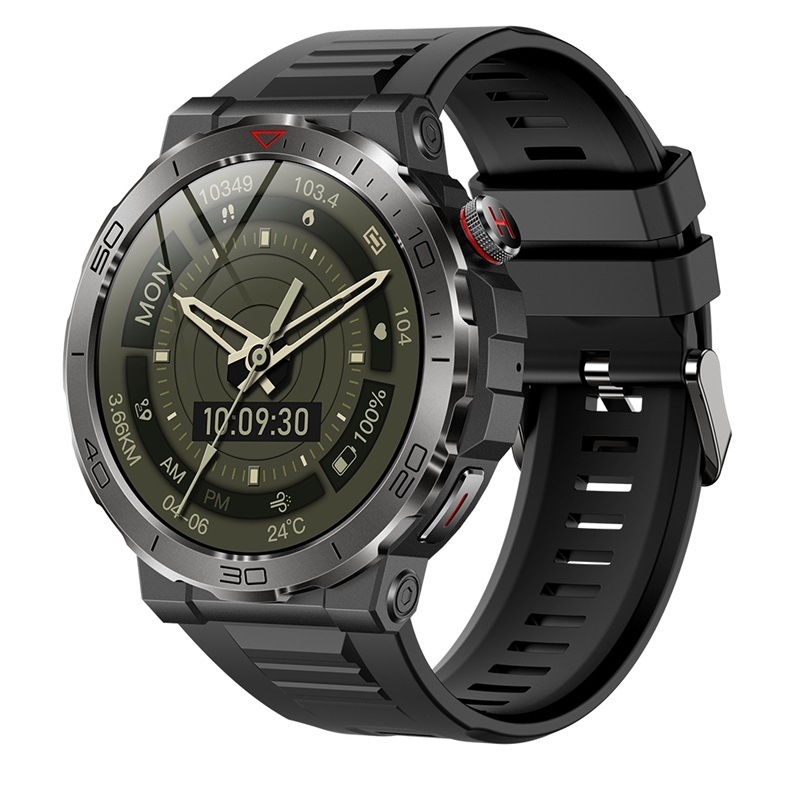 MK68 Ceas Inteligent | Ecran AMOLED 1,43 inch, autonomie baterie 7–14 zile | Monitorizare sănătate: ritm cardiac, tensiune arterială, oxigen în sânge | Monitorizare somn și pedometru | Busolă încorporată și apeluri Bluetooth