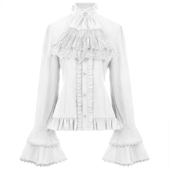 Srednjovjekovna retro cosplay košulja sa stojećim ovratnikom, Jacquard poliester tkanina, unisex za dramu, poliester 80-90% (glavni) i <30% sekundarni poliester, proljeće 2025