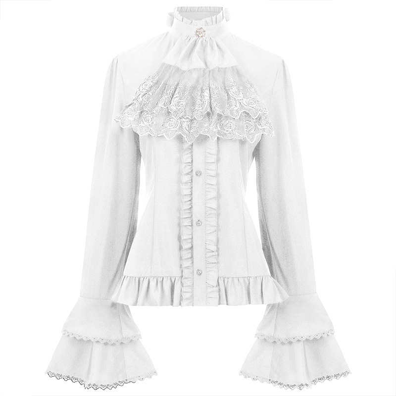Srednjovjekovna retro cosplay košulja sa stojećim ovratnikom, Jacquard poliester tkanina, unisex za dramu, poliester 80-90% (glavni) i <30% sekundarni poliester, proljeće 2025
