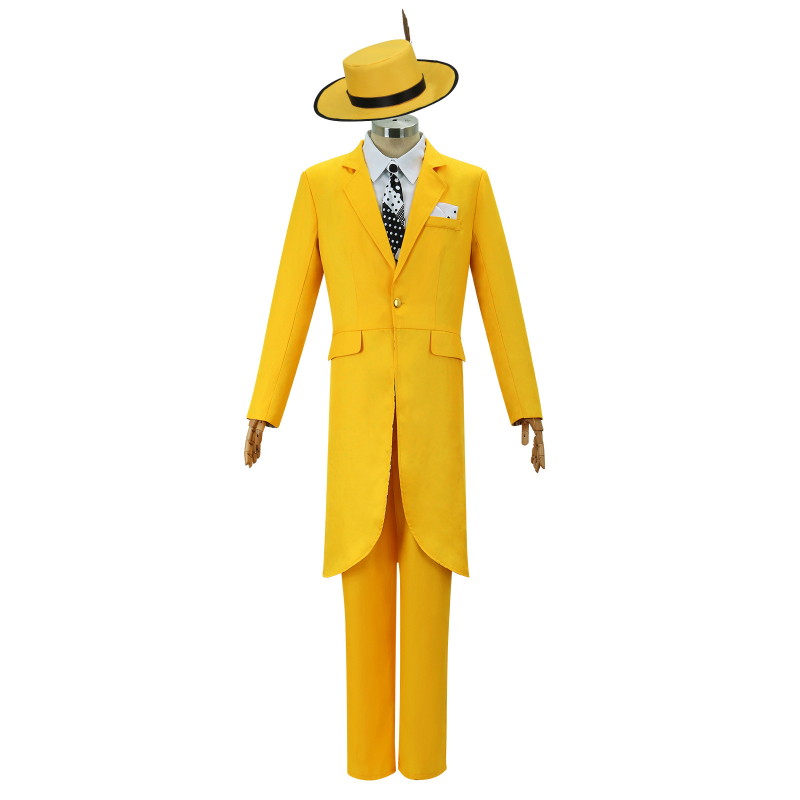 Cosplay kostim s maskom, inspiriran Jimom Carreyjem, poliesterska mješavina 50-70% + 30-50%, unisex, za pozornicu, proljeće 2024